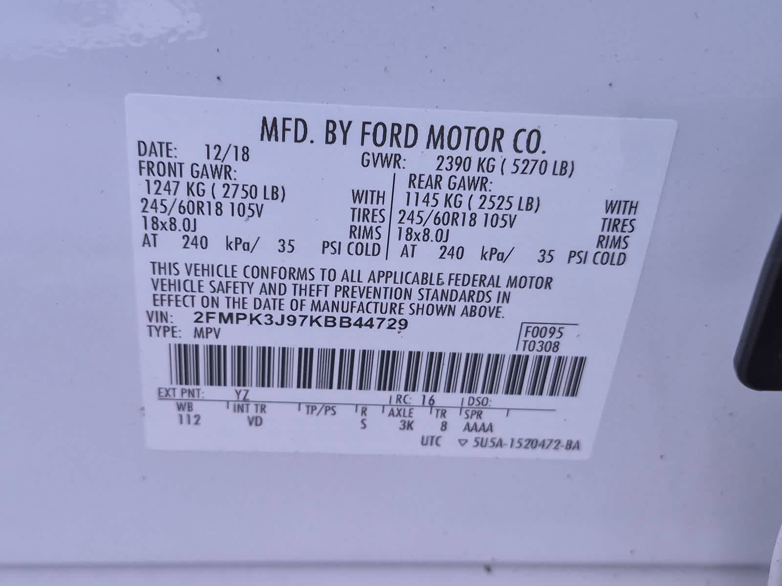 Used 2019 Ford Edge SEL w/ Equipment Group 201A FWD image 34