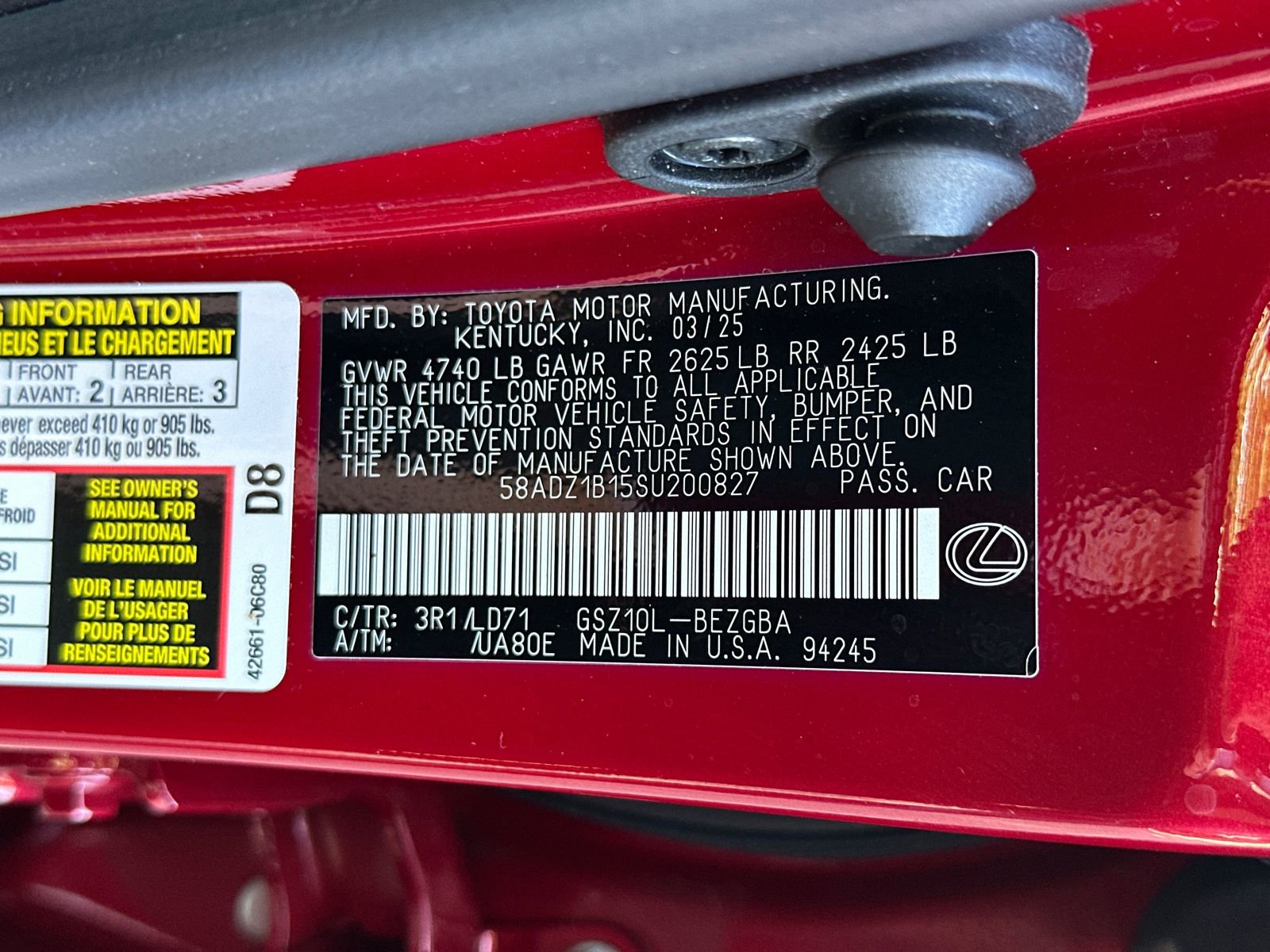 Used 2025 Lexus ES 350 w/ Premium Package image 36