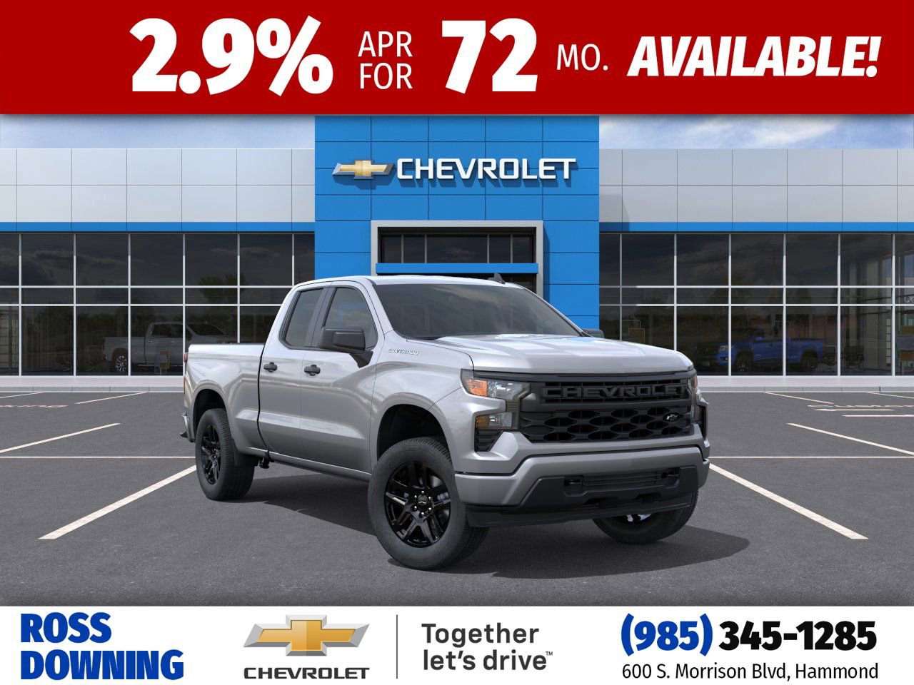 New 2026 Chevrolet Silverado 1500 Custom w/ LPO, Dark Essentials Package