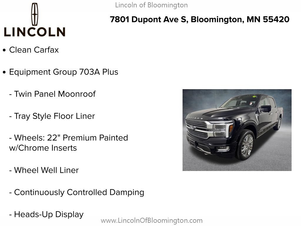 Used 2024 Ford F150 Platinum w/ Equipment Group 703A Plus AWD/4WD image 5