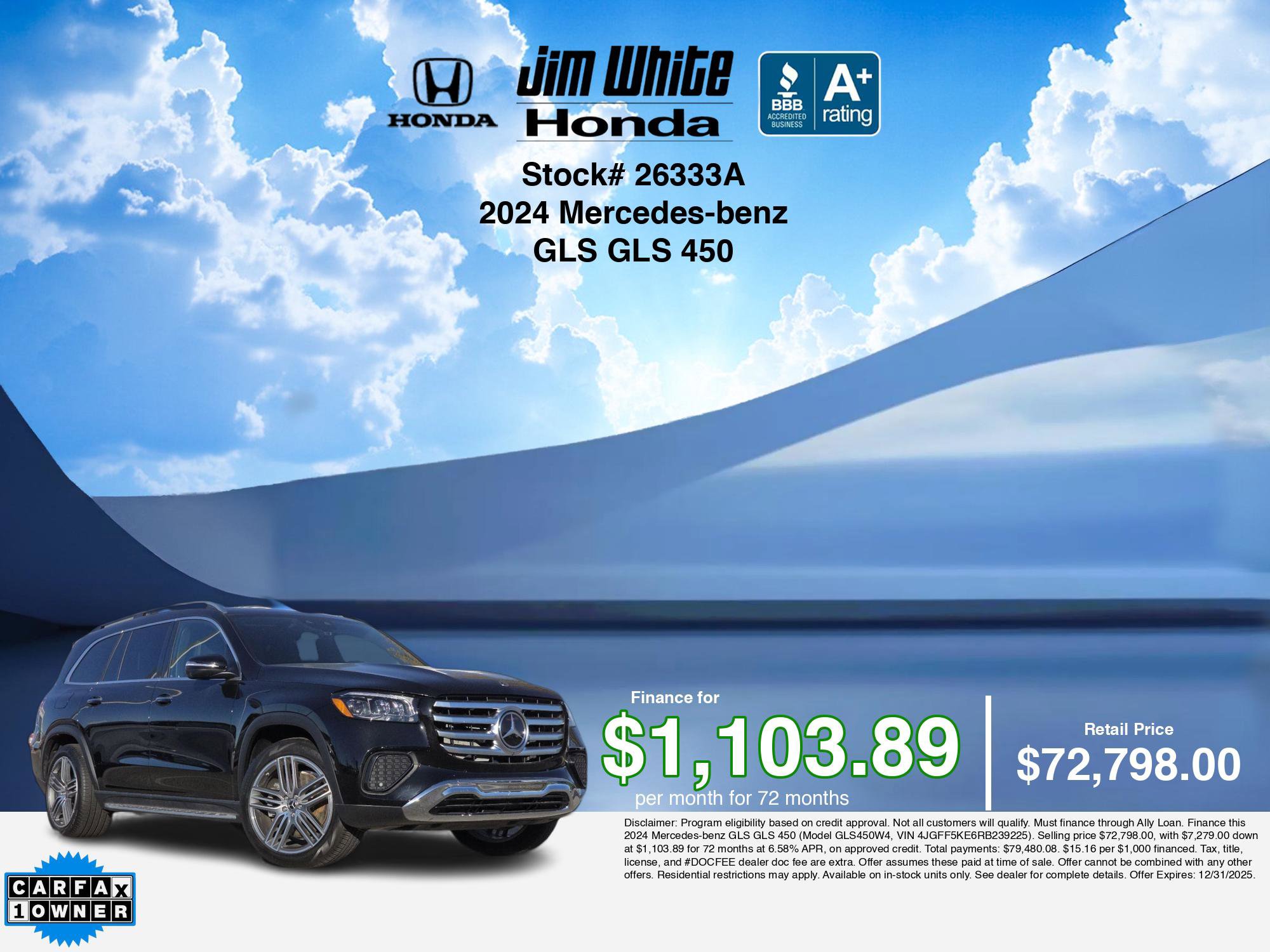 Used 2024 Mercedes-Benz GLS 450 4MATIC image 3