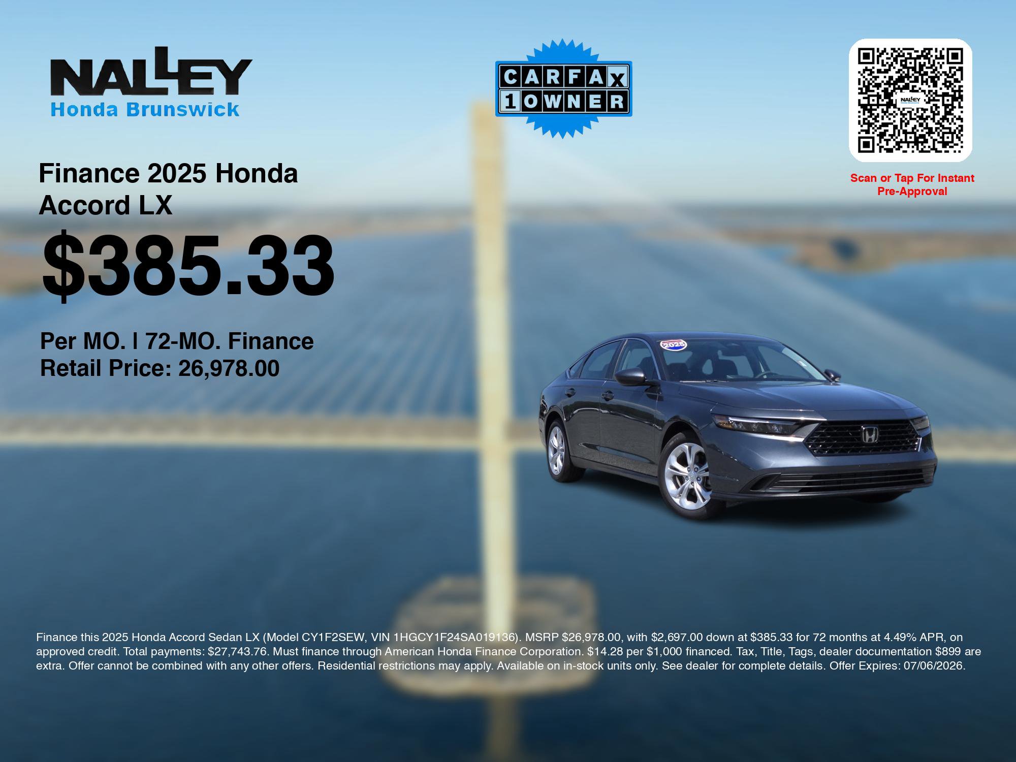 Certified 2025 Honda Accord LX image 3