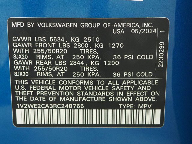 Used 2024 Volkswagen Atlas SE w/ Technology Package image 62