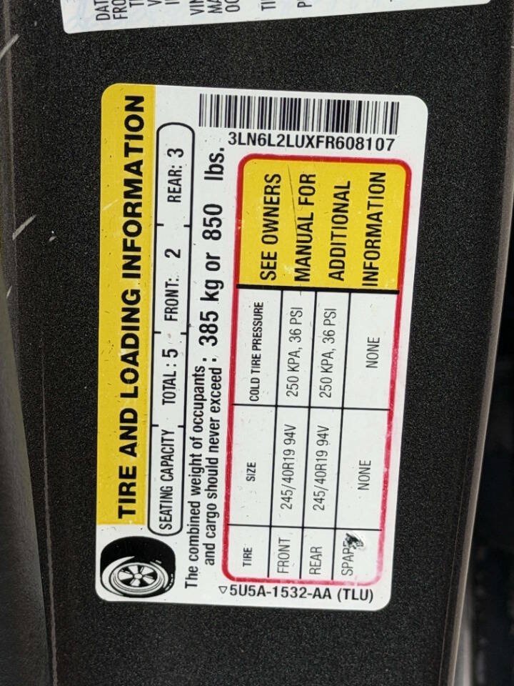 Used 2015 Lincoln MKZ Hybrid w/ Equipment Group 202A Reserve FWD image 17