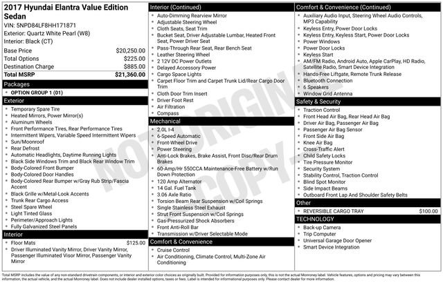 Used 2017 Hyundai Elantra Value Edition FWD image 10