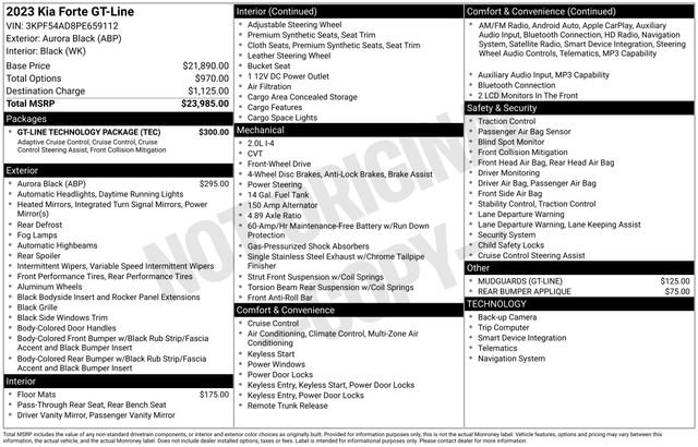 Used 2023 Kia Forte GT-Line w/ GT-Line Technology Package FWD image 5