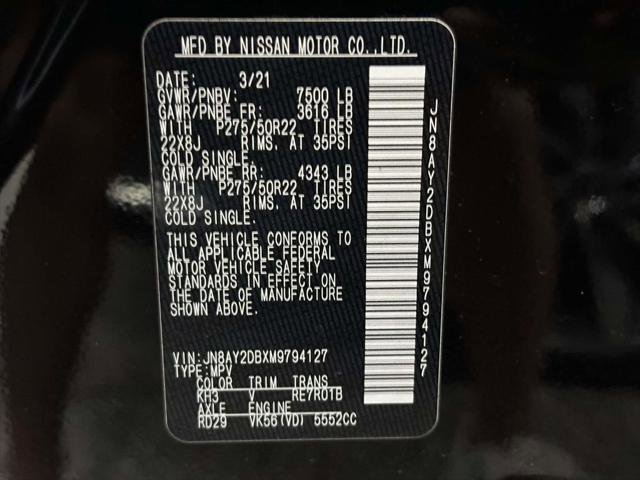 Used 2021 Nissan Armada Platinum w/ Captain's Chairs Package AWD/4WD image 36