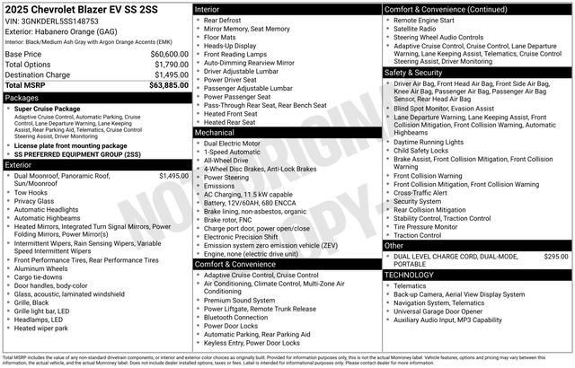 Certified 2025 Chevrolet Blazer EV SS image 39