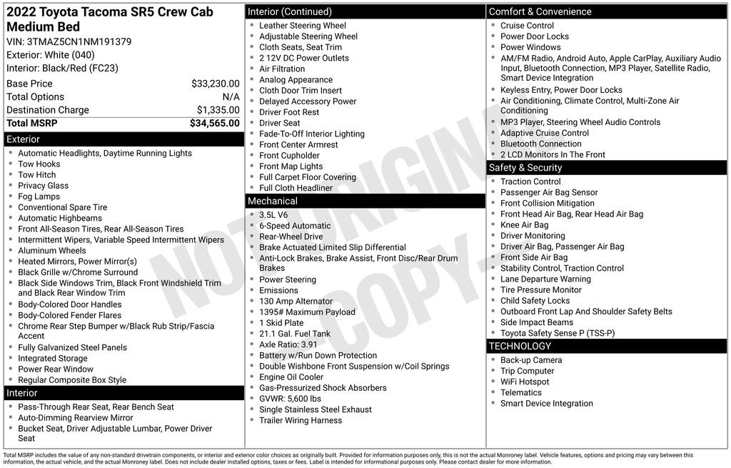 Used 2022 Toyota Tacoma SR5 image 35