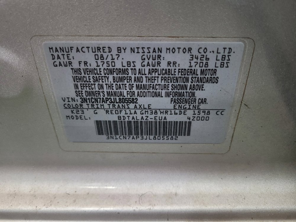 Used 2018 Nissan Versa S Plus FWD image 33