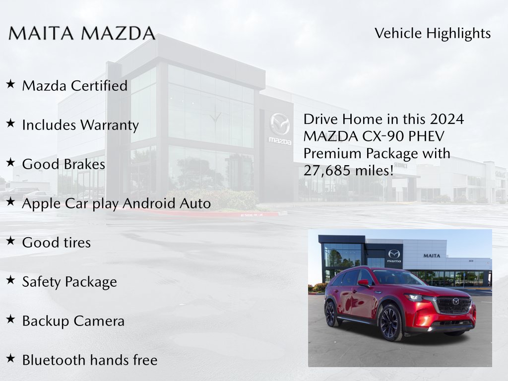 Used 2024 MAZDA CX-90 Plug-In Hybrid w/ Premium Pkg AWD/4WD image 7