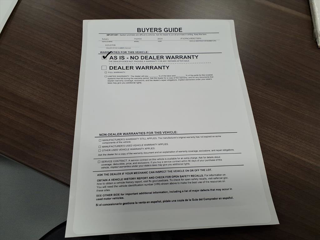 Used 2014 Subaru Impreza 2.0i Premium w/ All-Weather Package w/CVT image 20