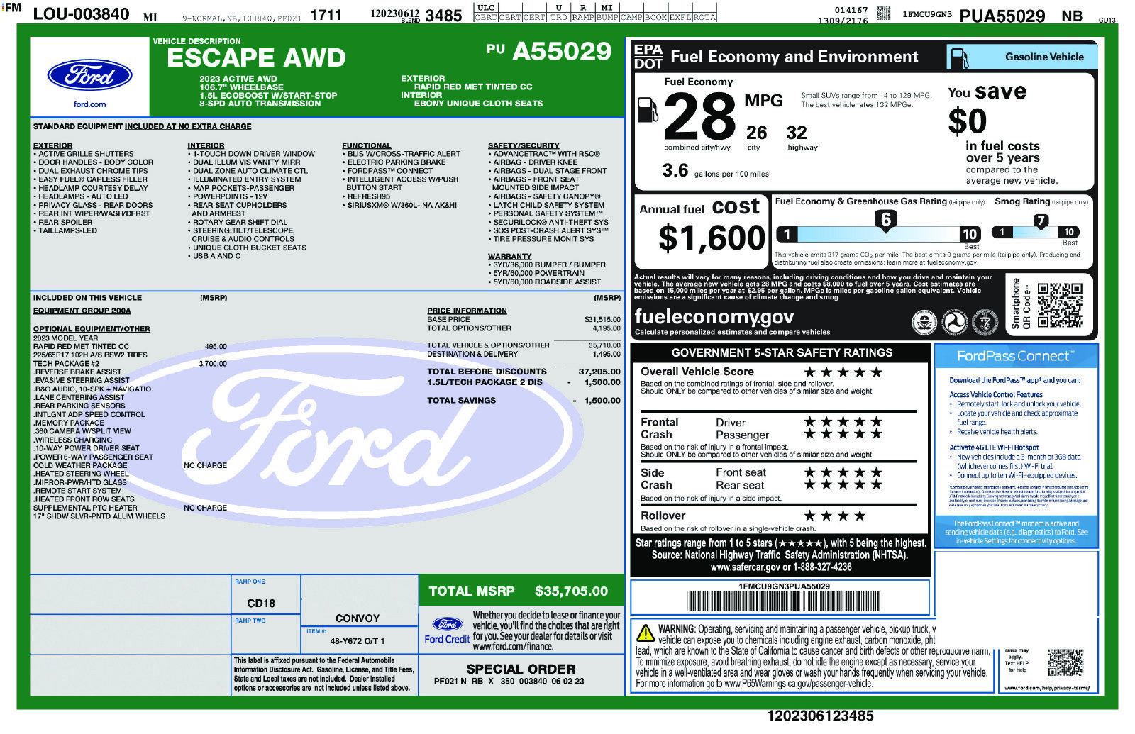 Certified 2023 Ford Escape Active w/ Tech Pack #2 AWD/4WD image 4