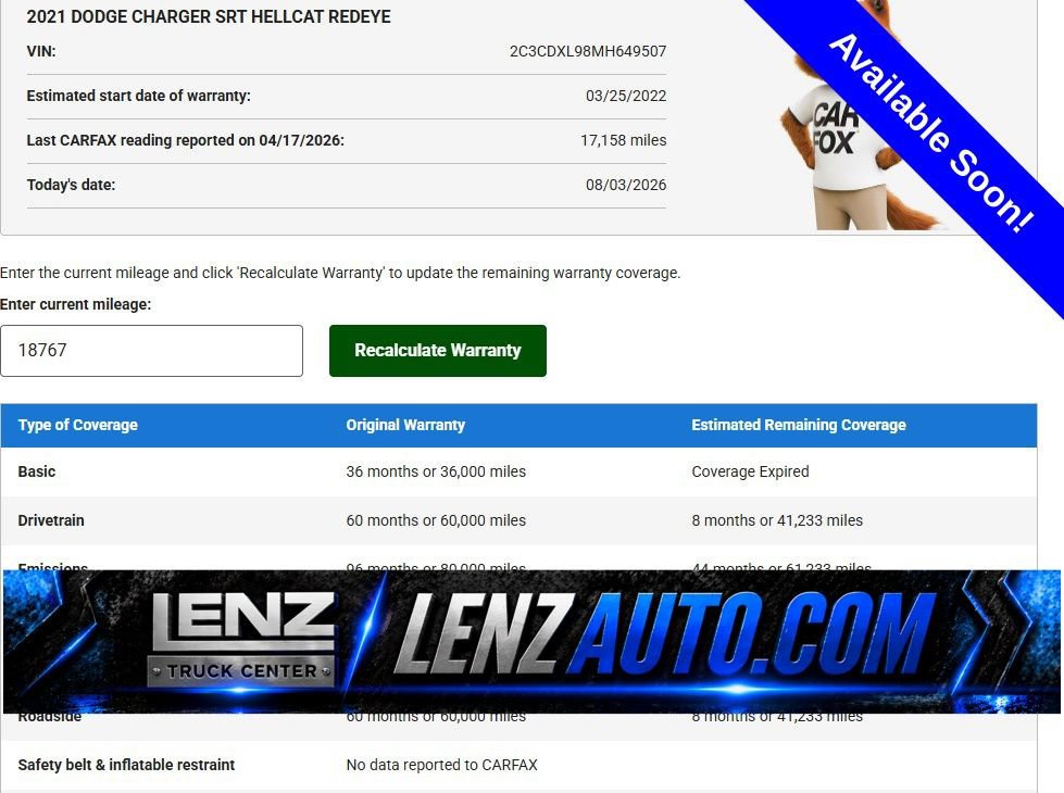 Used 2021 Dodge Charger SRT Hellcat RWD image 1