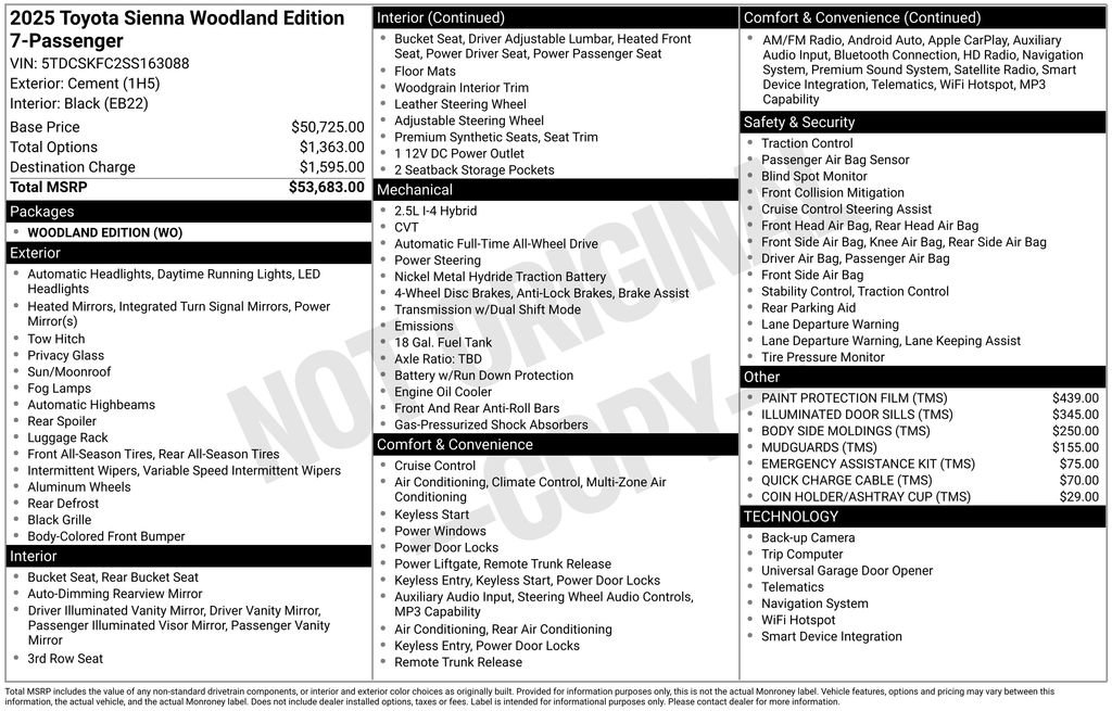 Used 2025 Toyota Sienna XLE Woodland Edition AWD/4WD image 25