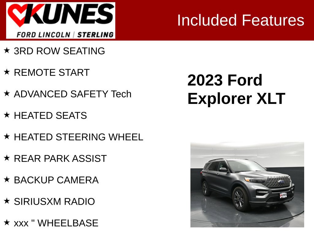 Used 2023 Ford Explorer XLT w/ Equipment Group 202A AWD/4WD image 2