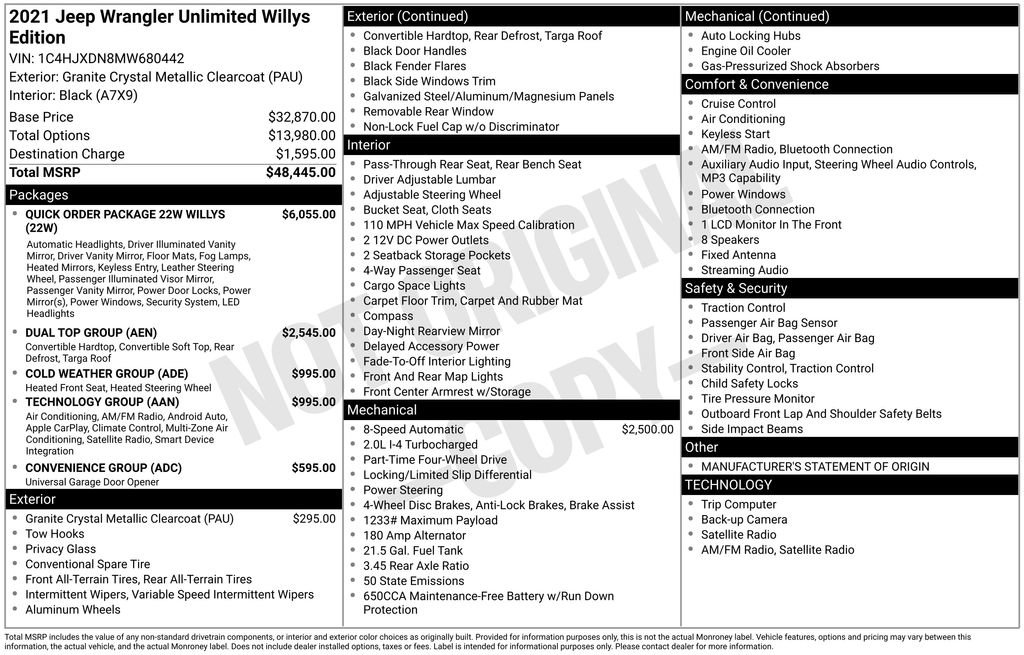 Used 2021 Jeep Wrangler Unlimited Sport image 15