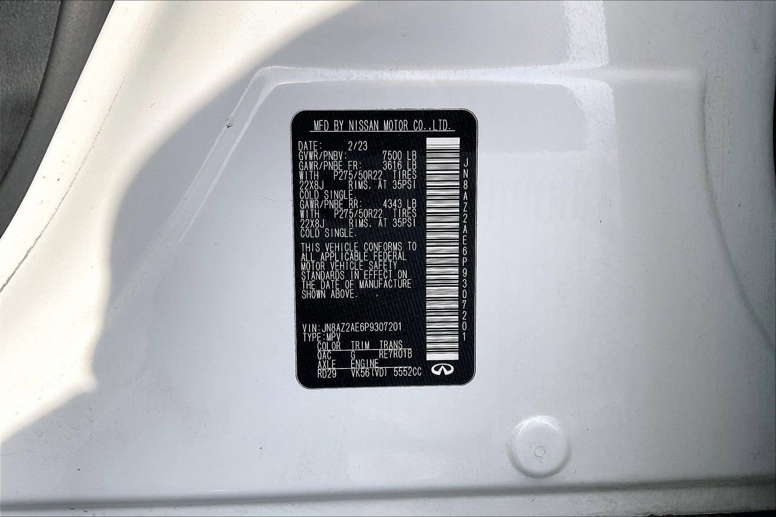 Used 2023 INFINITI QX80 Premium Select w/ Cargo Package image 28