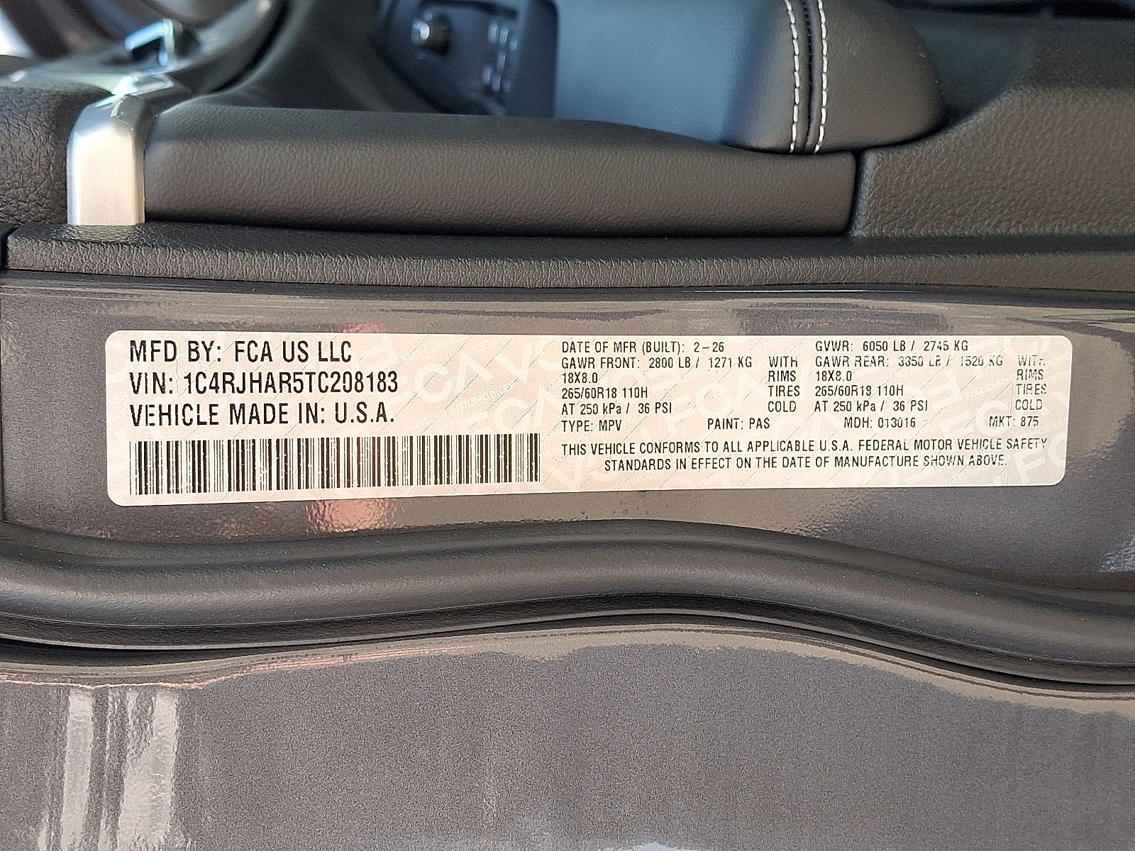 New 2026 Jeep Grand Cherokee Altitude AWD/4WD image 12