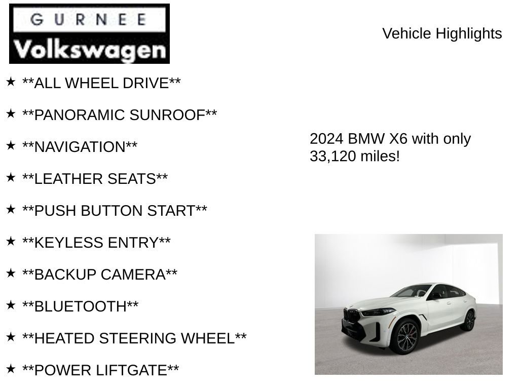 Used 2024 BMW X6 M60i w/ Executive Package AWD/4WD image 8