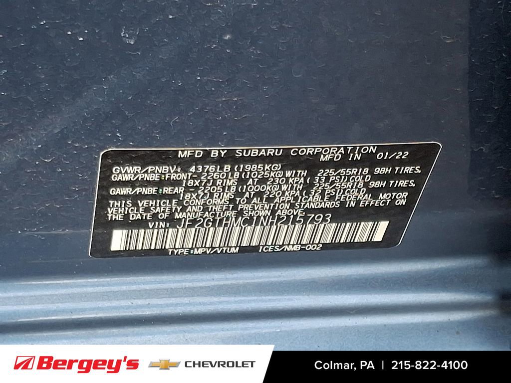 Used 2022 Subaru Crosstrek 2.5i Limited w/ Moonroof Package 1 AWD/4WD image 31