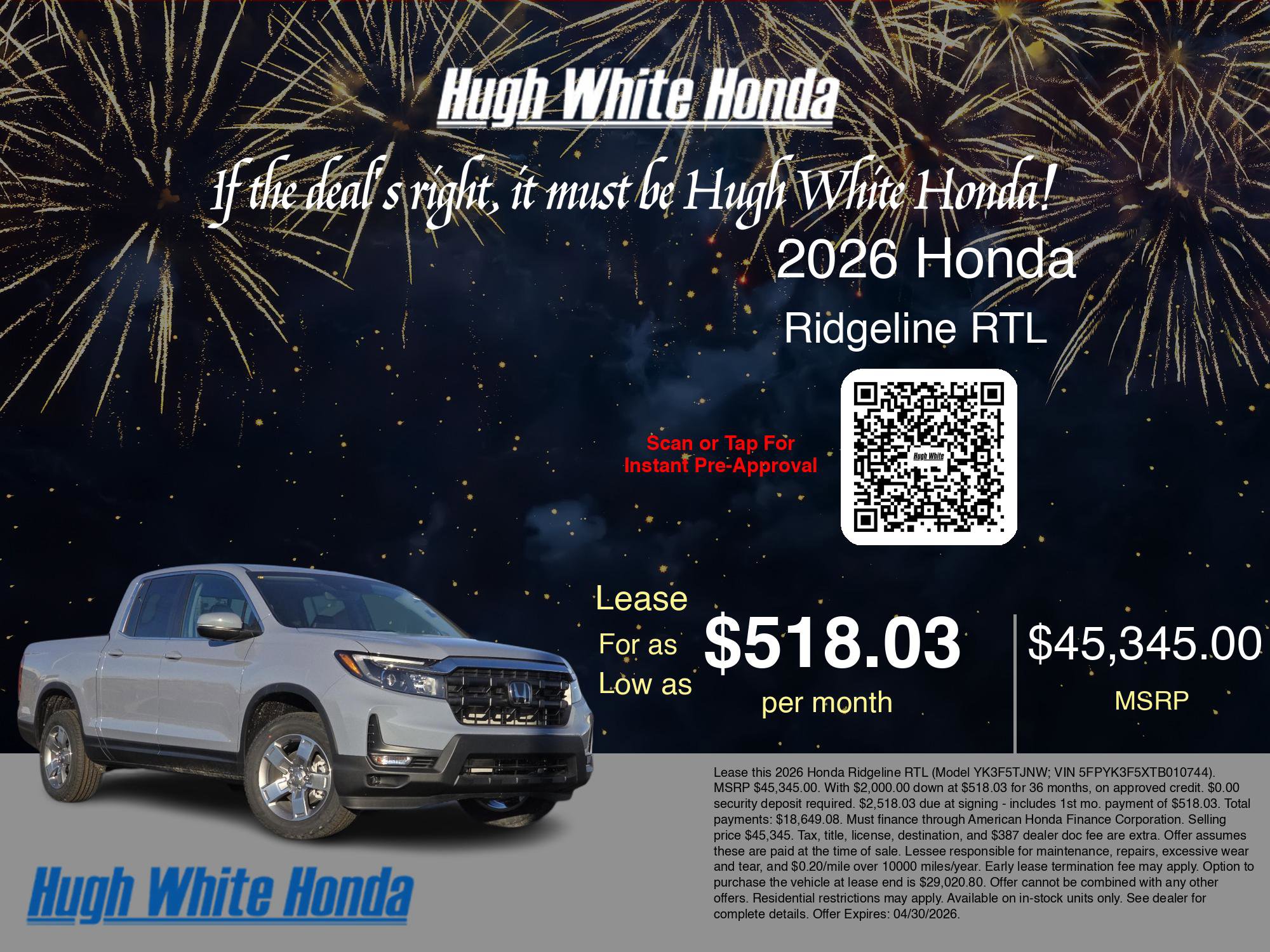 New 2026 Honda Ridgeline RTL image 3