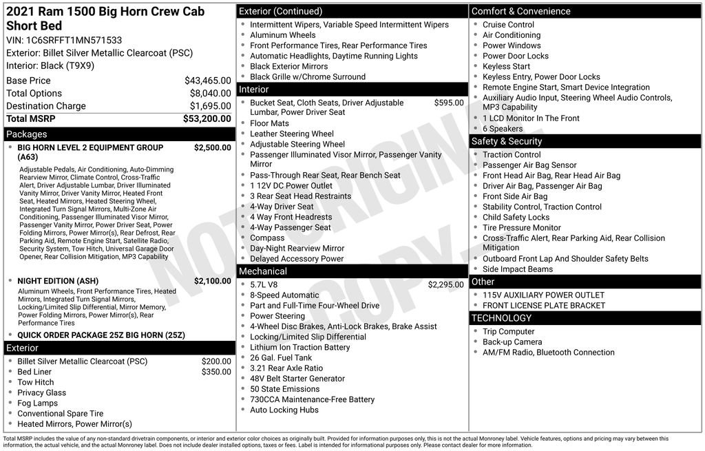 Used 2021 RAM 1500 Big Horn image 21