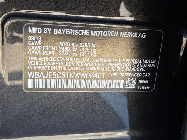 Used 2019 BMW 540i w/ Premium Package RWD image 26