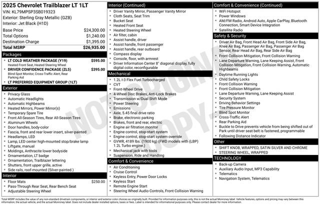 Used 2025 Chevrolet TrailBlazer LT w/ LT Cold Weather Package image 5