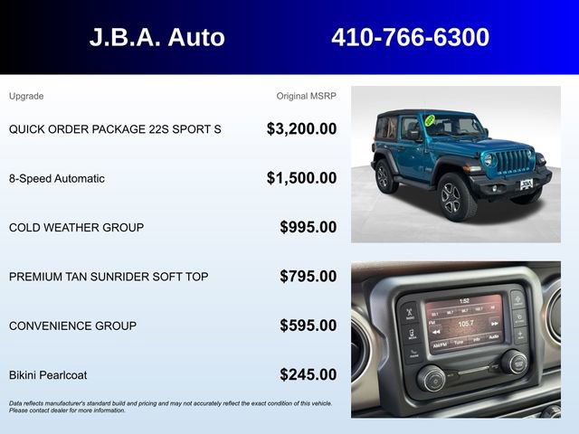 Used 2020 Jeep Wrangler Sport S image 5