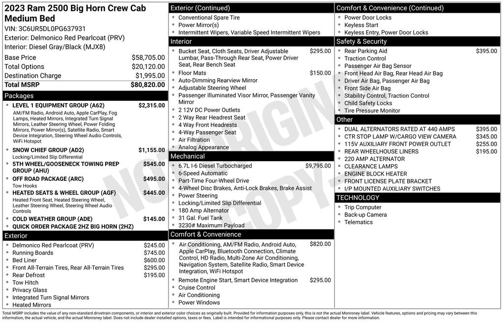 Used 2023 RAM 2500 Big Horn w/ Level 1 Equipment Group AWD/4WD image 35