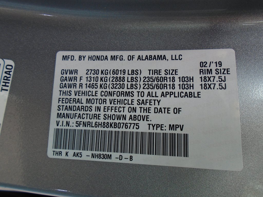 Used 2019 Honda Odyssey Touring image 19