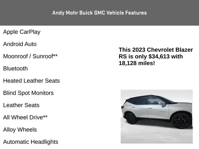Used 2023 Chevrolet Blazer RS w/ Driver Confidence II Package AWD/4WD image 4