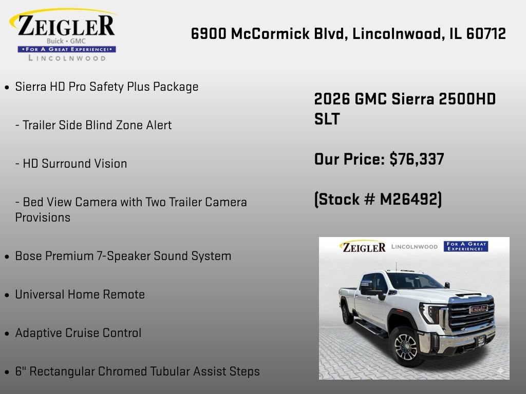 New 2026 GMC Sierra 2500 SLT w/ SLT Premium Package AWD/4WD image 24