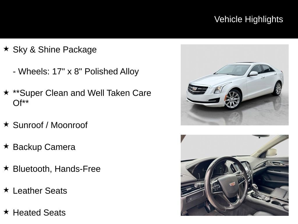Used 2018 Cadillac ATS 2.0T AWD Sedan w/ Sky and Shine Package image 11