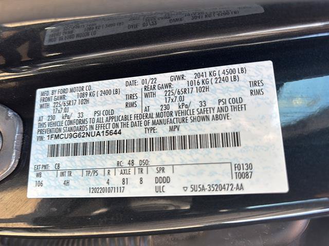 Certified 2022 Ford Escape SE w/ Convenience Package AWD/4WD image 21
