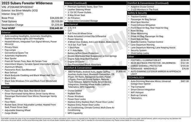 Used 2023 Subaru Forester Wilderness AWD/4WD image 14
