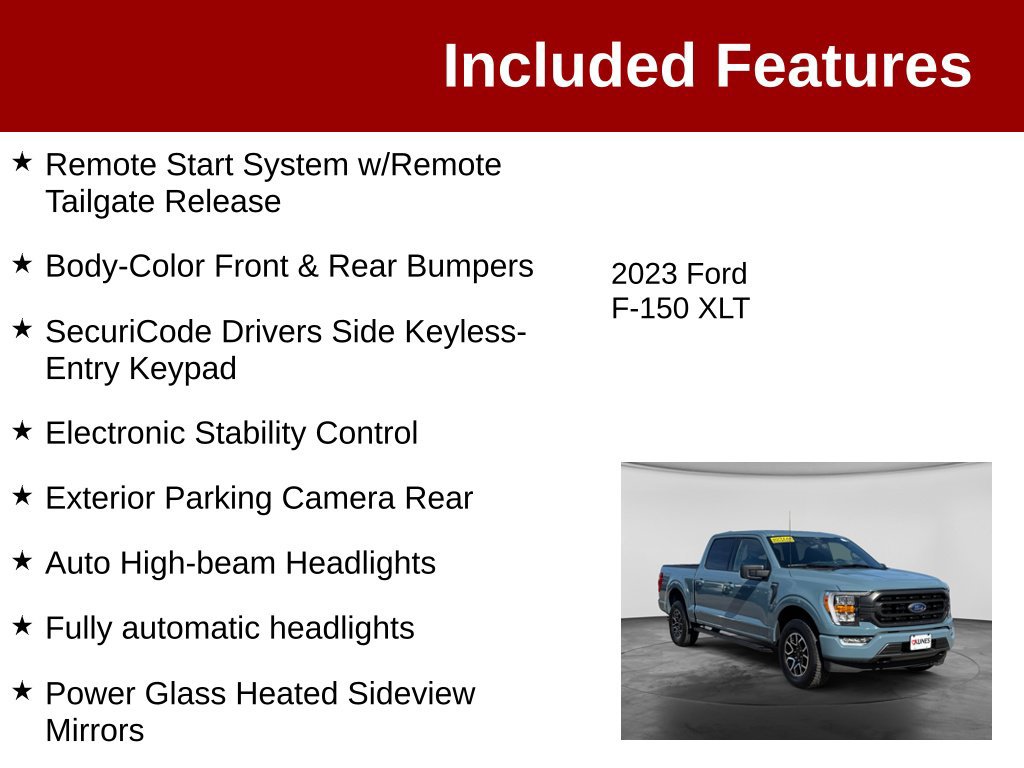 Used 2023 Ford F150 XLT w/ Equipment Group 302A High AWD/4WD image 4