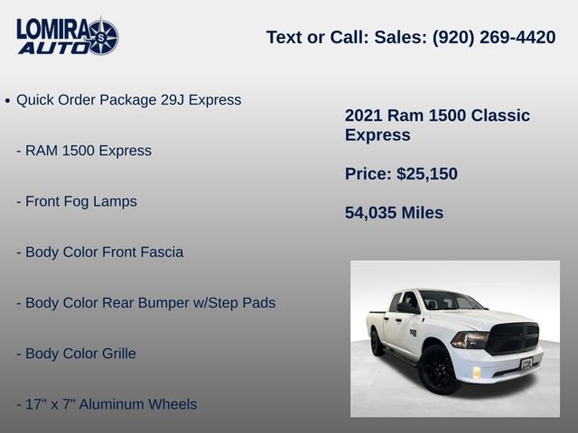 Used 2021 RAM 1500 Express w/ Wheel & Sound Group AWD/4WD image 8