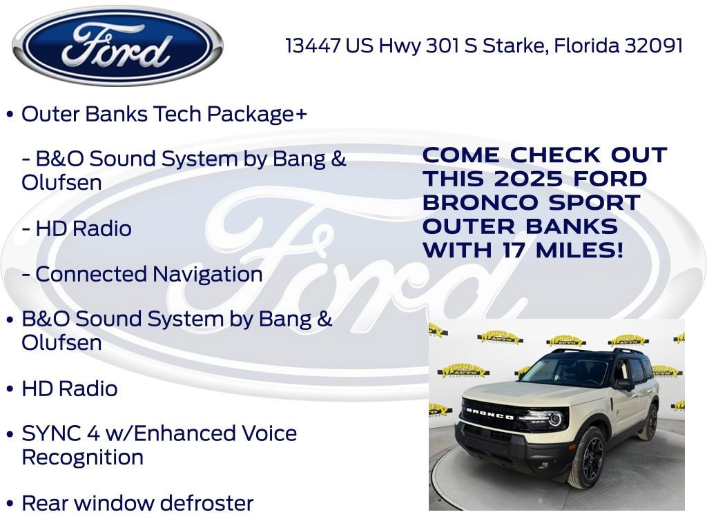 New 2025 Ford Bronco Sport Outer Banks w/ Outer Banks Tech Package+ AWD/4WD image 15