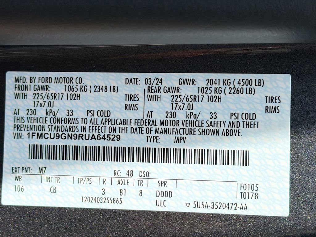 Used 2024 Ford Escape Active AWD/4WD image 33