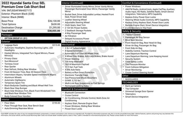 Used 2022 Hyundai Santa Cruz SEL Premium AWD/4WD image 26