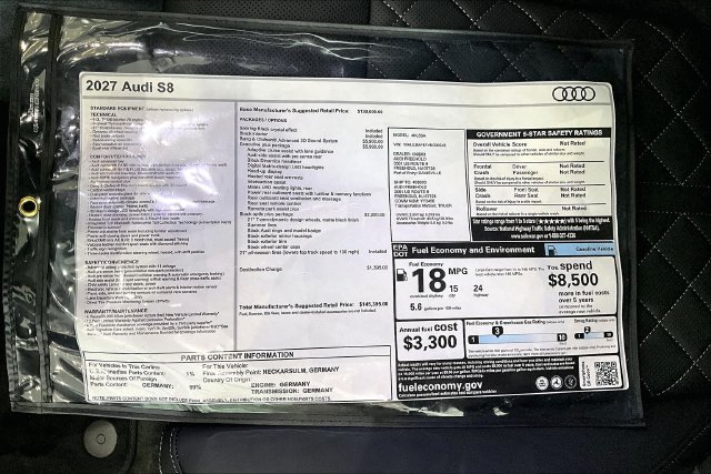 New 2027 Audi S8 AWD/4WD image 13
