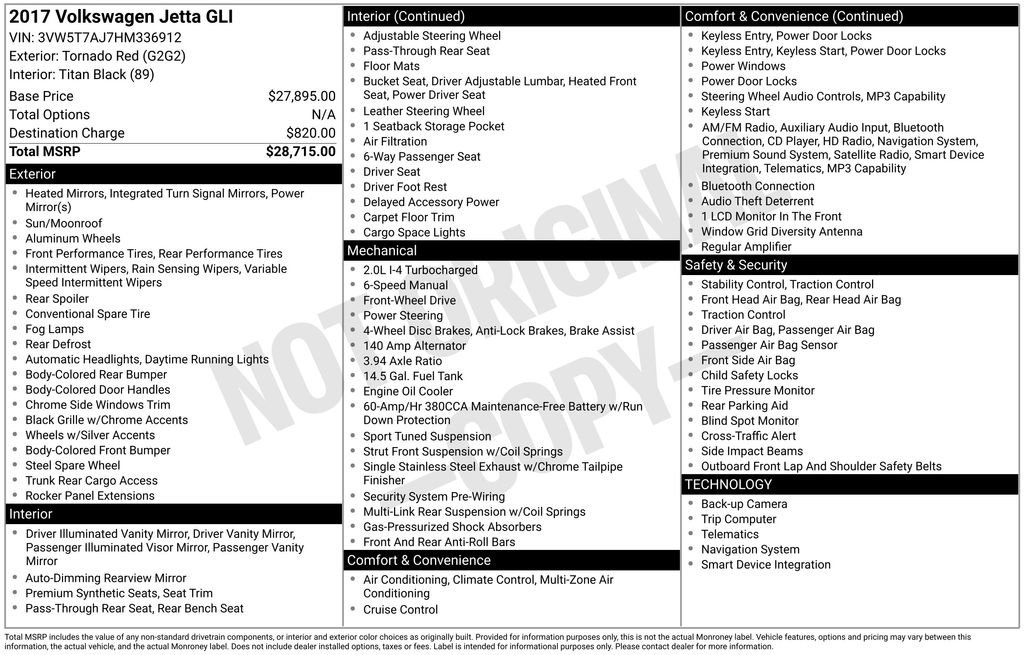 Used 2017 Volkswagen Jetta GLI image 15