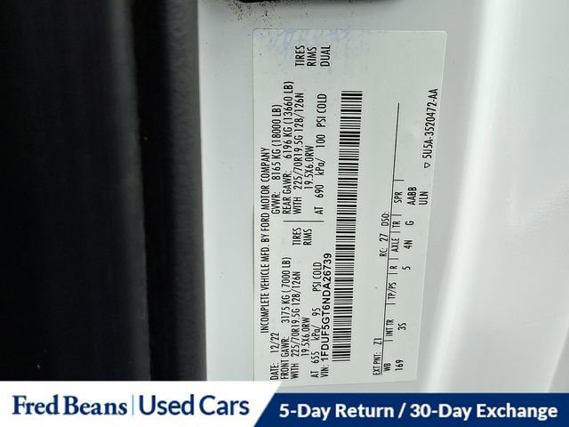 Certified 2022 Ford F550 2WD Regular Cab Super Duty w/ XLT Value Package image 29