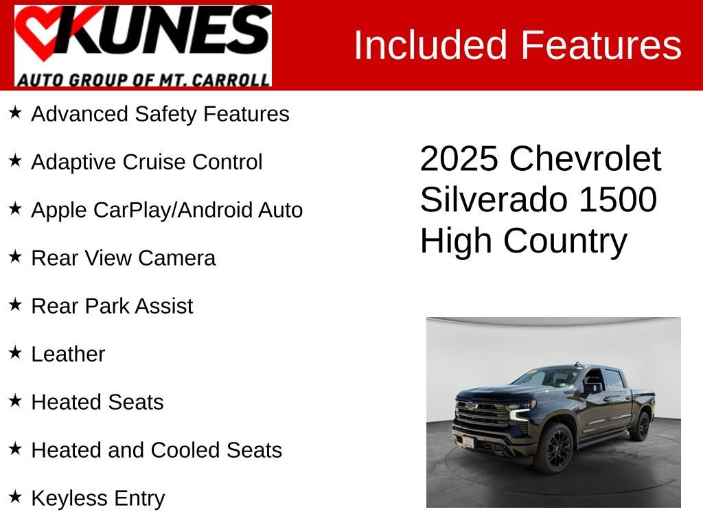 Used 2025 Chevrolet Silverado 1500 High Country w/ Midnight Edition AWD/4WD image 3
