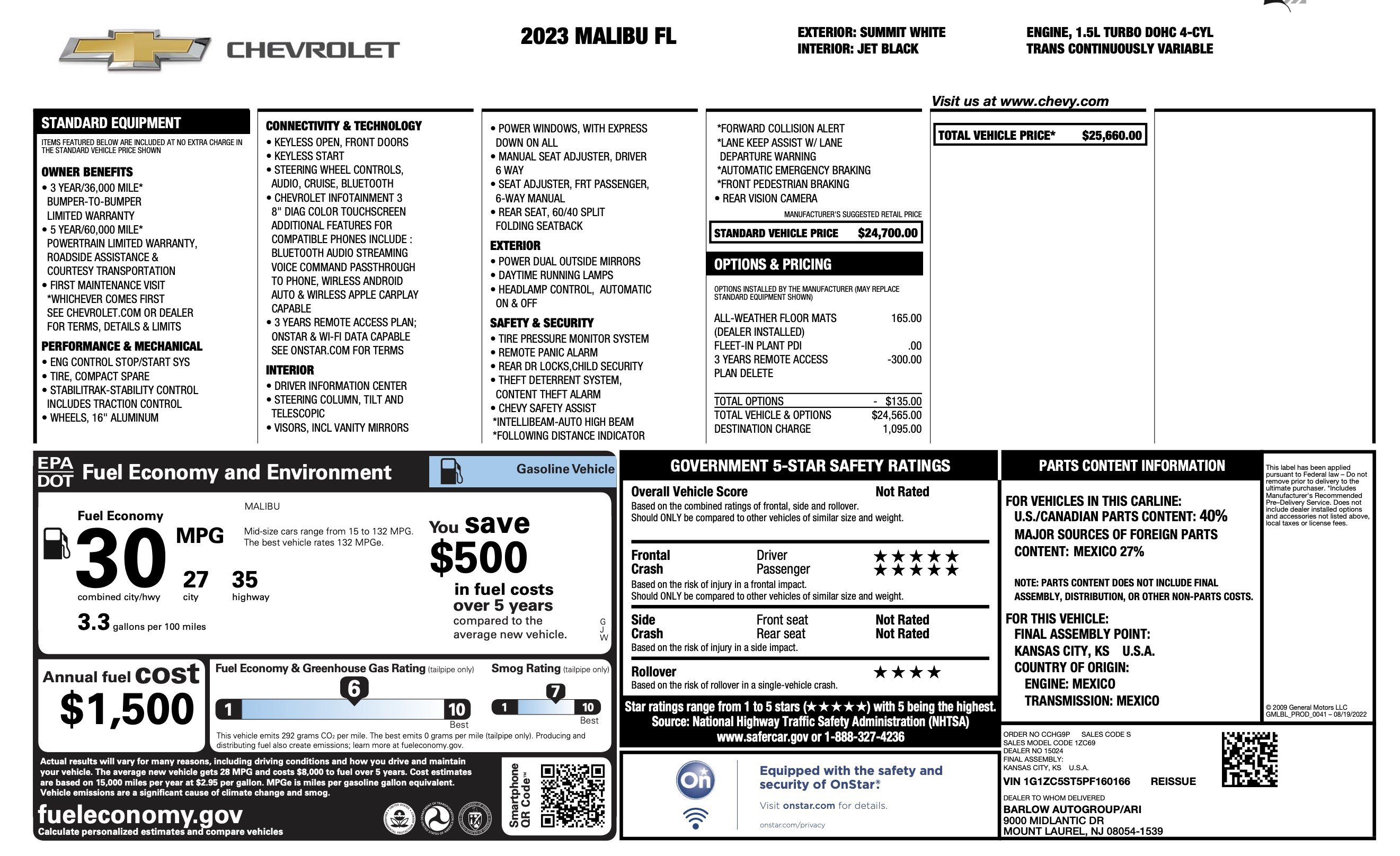 Used 2023 Chevrolet Malibu LS FWD image 2