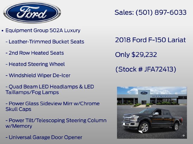 Certified 2018 Ford F150 Lariat w/ Equipment Group 502A Luxury AWD/4WD image 13