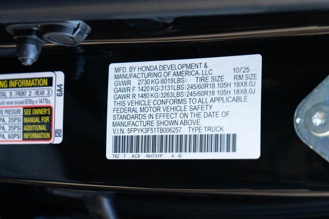 New 2026 Honda Ridgeline RTL image 31