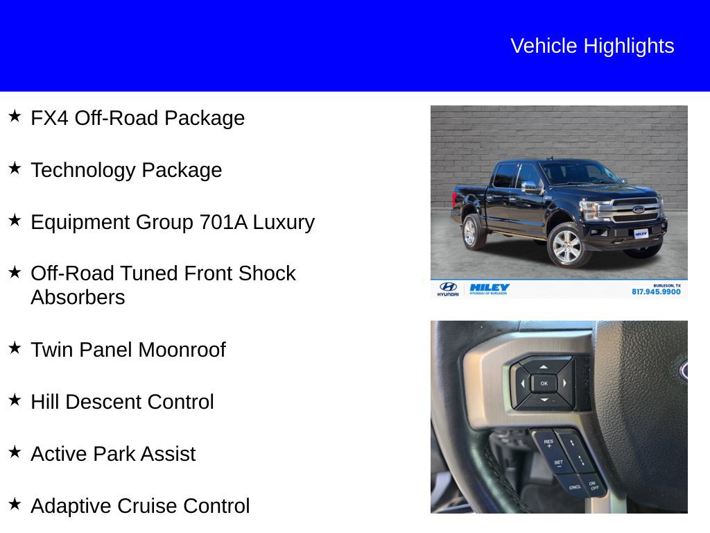 Used 2018 Ford F150 Platinum w/ Equipment Group 701A Luxury AWD/4WD image 9